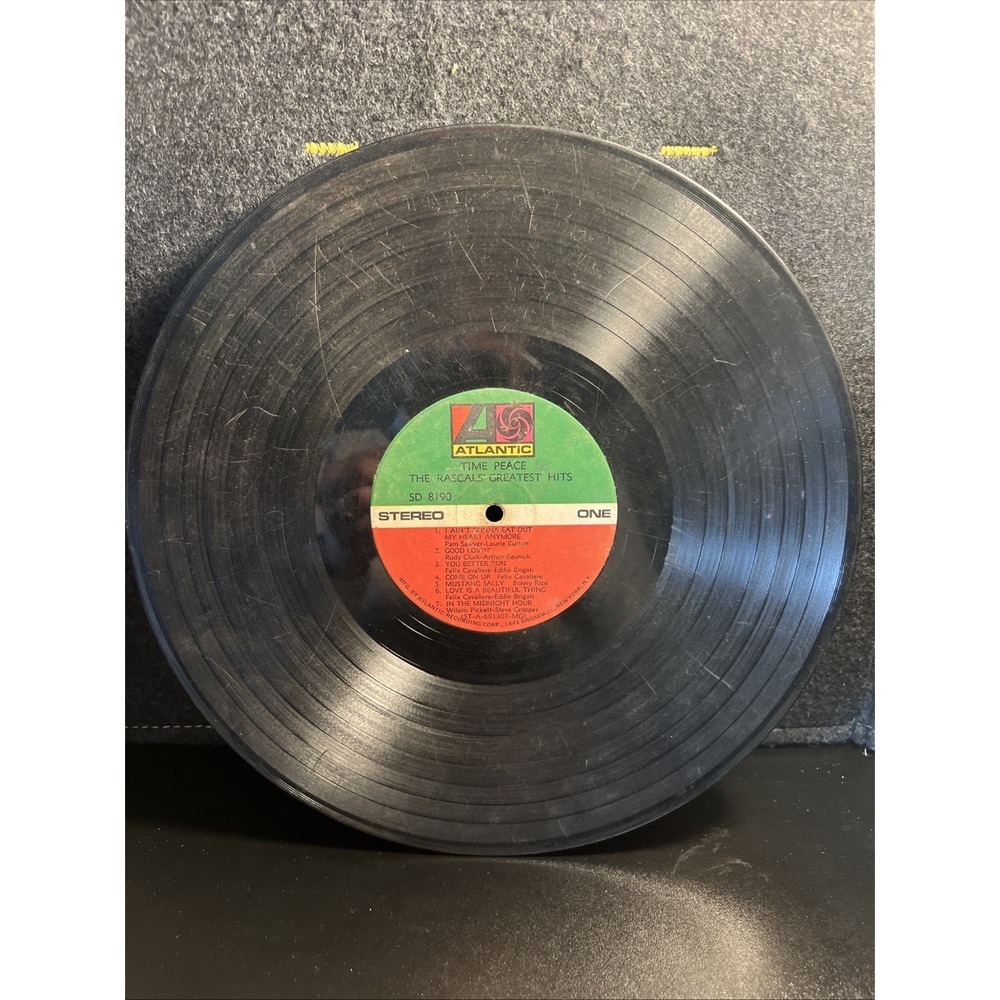 The Rascals' Greatest Hits‎ TIME PEACE 1968 Atlantic Records SD 8190